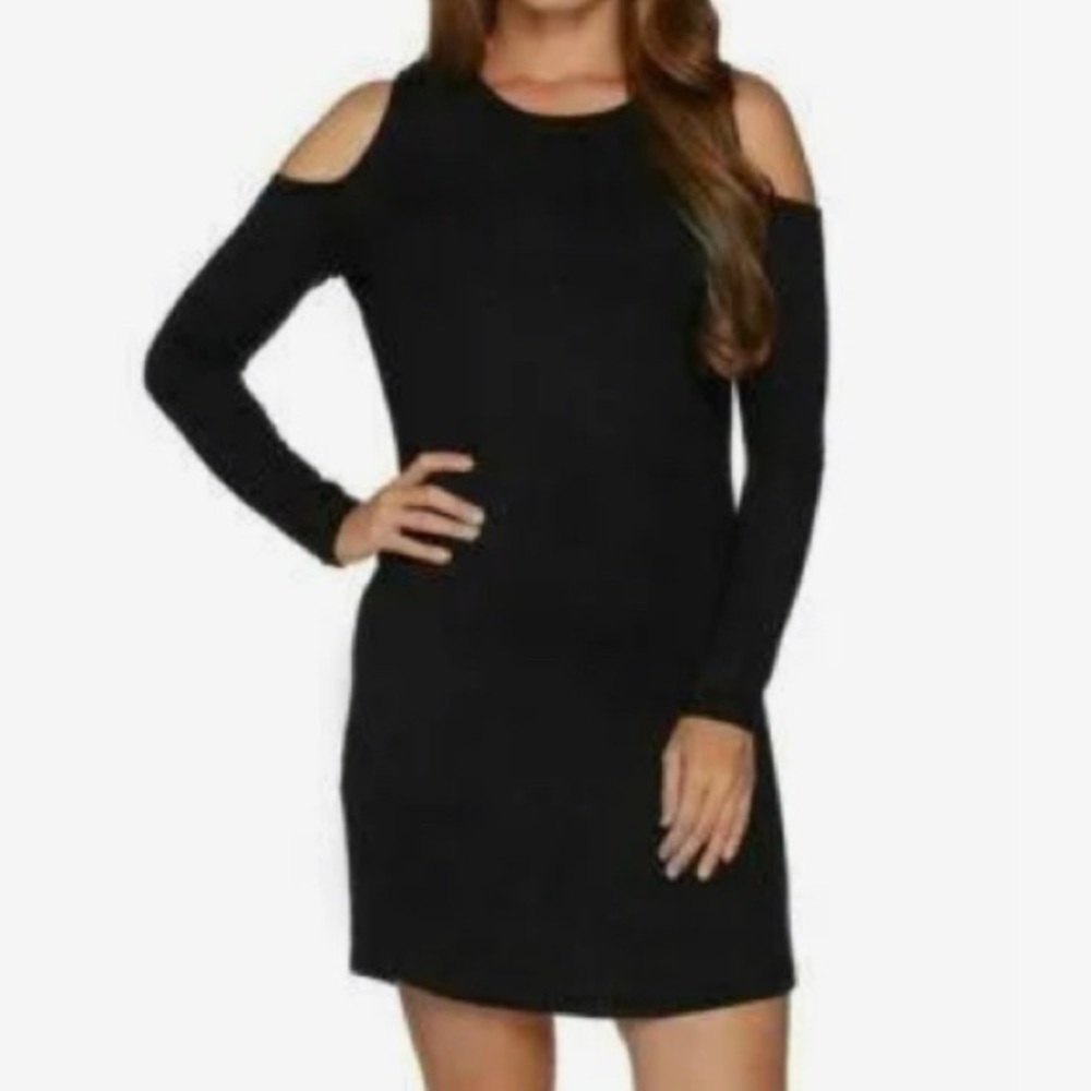 AnyBody Brushed Hacci Cold Shoulder dress
